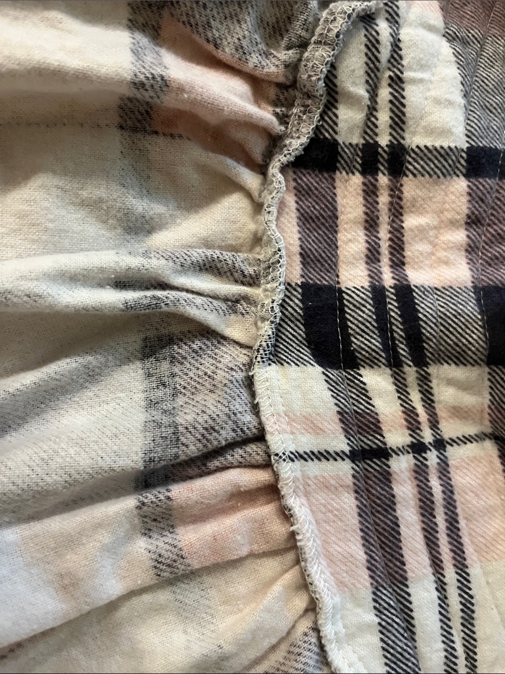 Women's 100% Cotton Flannel Nightgown in Pink & Gray - Picture 6 of 11
